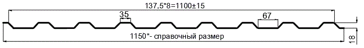 Фото: Профнастил оцинкованный МП20 х 1100 (ОЦ-01-БЦ-0.65) в Москве