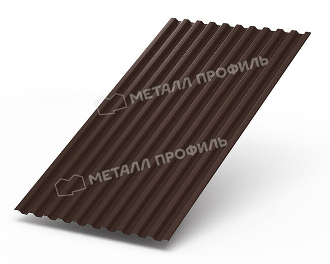 Профнастил С21 х 1000 - B (Steelmatt-20-8017-0.4±0.08мм) в Москве