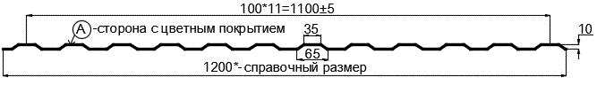 Фото: Профнастил МП10 х 1100 - A (ECOSTEEL_T-12-Золотой Орех-0.45) в Москве