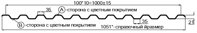 Фото: Профнастил С21 х 1000 - A (ECOSTEEL_MA_Д-12-Античный Дуб-0.45) в Москве