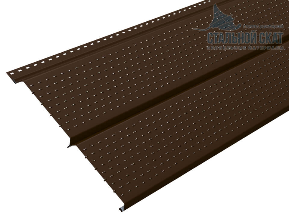 Софит перфор. Lбрус-XL-14х335 (VALORI-20-Brown-0.5) в Москве