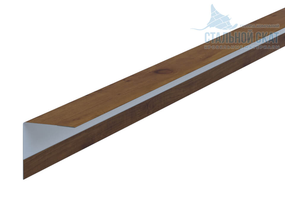 Фото: Планка угла наружного 30х30х3000 (ECOSTEEL_T-12-Дуб-0.45) в Москве