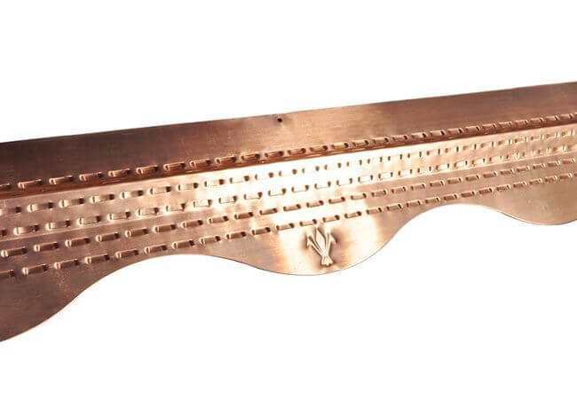 Планка защитная StopMoss медь 1,00мх0,60мм с элементами патины