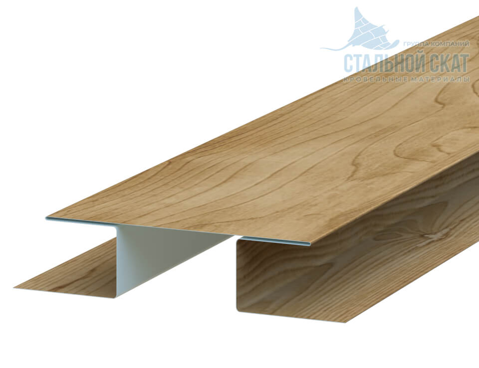 Планка стыковочная сложная 75х3000 (ECOSTEEL_MA-01-Сосна-0.5)