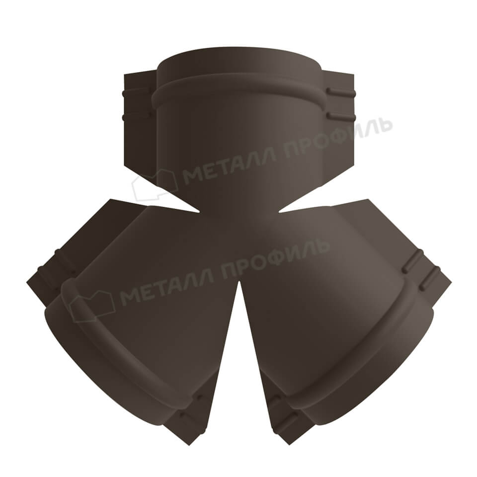 Y-образный тройник для круглого конька R110 NormanMP (ПЭ-01-RR32-0.5)