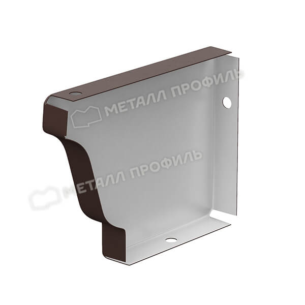 Заглушка желоба 120х86 левая Foramina Freeze QUADRO (FRZ-01-8017-0.5)