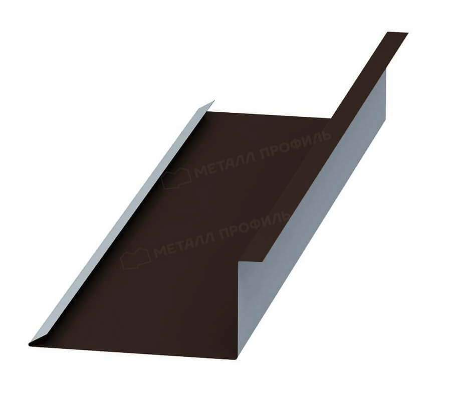 Планка примыкания нижняя 250х122х2000 (VALORI-20-DarkBrown-0.5)