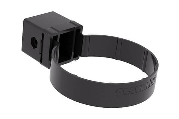 Хомут трубы Kliker ПВХ Grand Line Premium графит (инд.упак.) (RAL 7024)