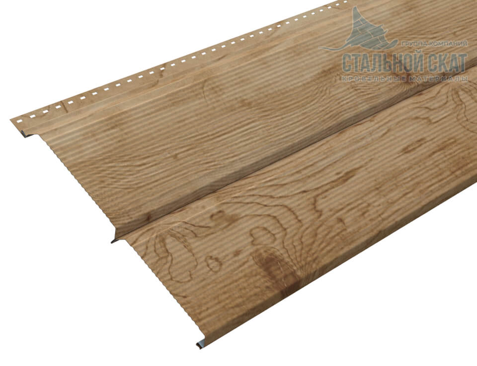 Сайдинг Lбрус-XL-В-14х335 (ECOSTEEL_T-01-Сосна-0.5)