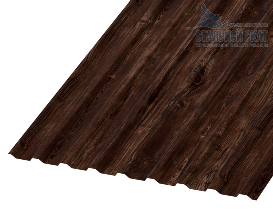 Профнастил МП20 х 1100 - B (ECOSTEEL_MA-01-Бразильская Вишня-0.5)
