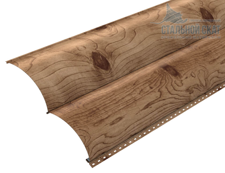 Сайдинг Woodstock-28х330 (ECOSTEEL_T-12-Золотой Орех-0.45)