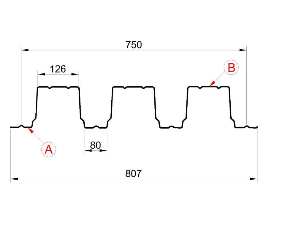 Профнастил Н114 х 750 - B (ПЭ-01-7004-0.8)