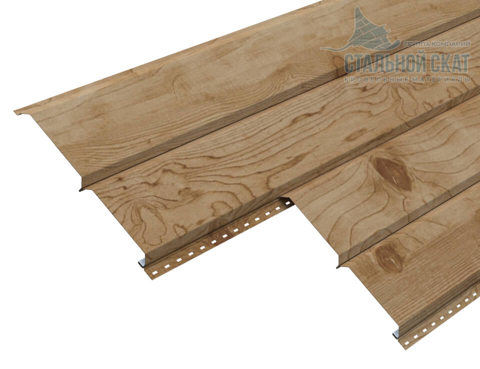 Сайдинг Lбрус-15х240 (ECOSTEEL_T-01-Сосна-0.5)