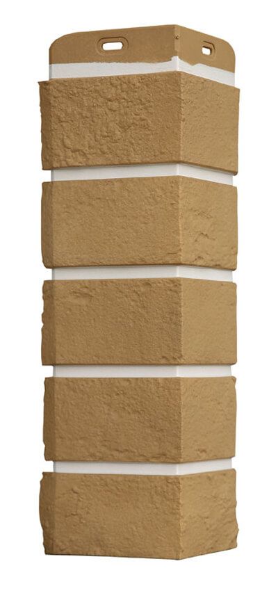 Угол Grand Line Состаренный кирпич Design Plus солома с белым швом