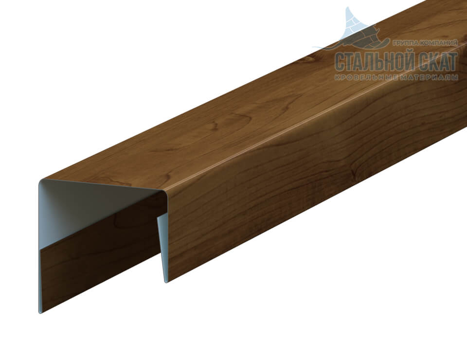 Планка П-образная 23х22х2000 (ECOSTEEL_T-12-Дуб-0.45)