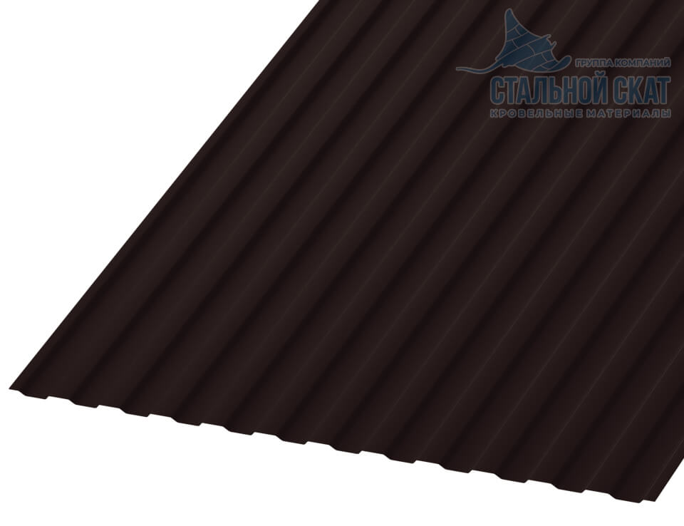 Профнастил МП10 х 1100 - B (VALORI-20-DarkBrown\Color-0.5)
