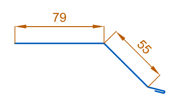Планка капельник 79х55х2000 (AGNETA-20-Copper\Copper-0.5)