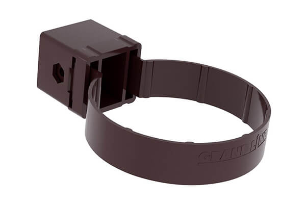 Хомут трубы Kliker ПВХ Grand Line Premium шоколадный (инд.упак.) (RAL 8017)