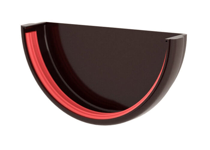 Заглушка желоба Классика 120 ПВХ Grand Line коричневая (RR32)