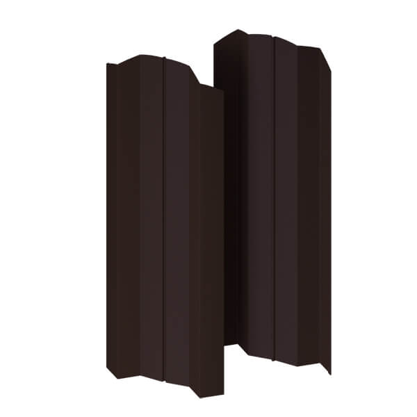 Штакетник металлический МП М-111-Т (VALORI-20-DarkBrown\Color-0.5).