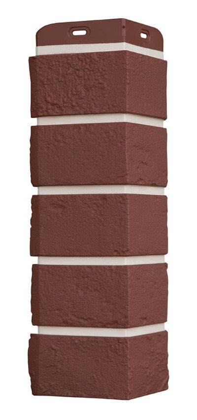 Угол Grand Line Состаренный кирпич Design Plus корица с белым швом