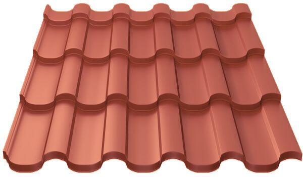 Металлочерепица МП Монтекристо-S (AGNETA-20-Copper\Copper-0.5)